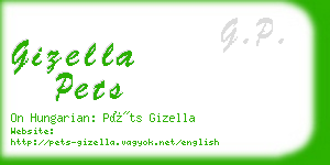 gizella pets business card